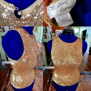Sequin gold tank